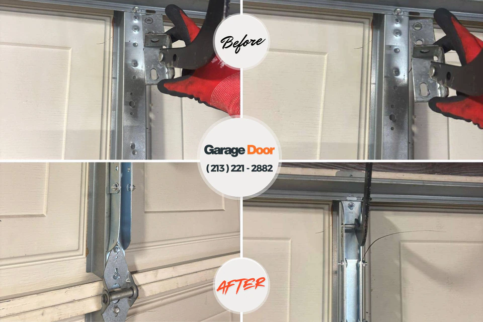 Before and after: garage door repair Oakland, NE